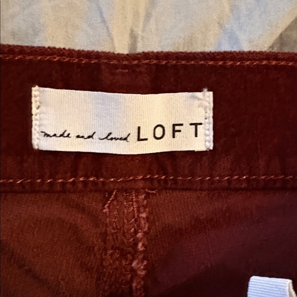 Loft pants velour High Rise skinny size 6 -perfect condition - Picture 2 of 8